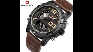 NAVIFORCE 9095 Brown Belt Watch|| Easy Shopping Zone || Bangla Watch Tutorial ||