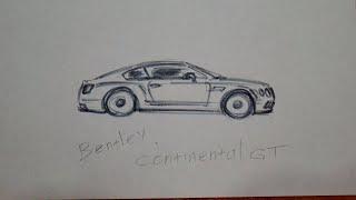 Как нарисовать машину Bentley Сontinental GT