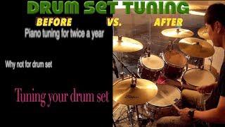 Drum tuning // Before and After //드럼 튜닝 (전후 비교 영상)