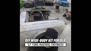 Building a Wide-Body Kit for the ‘67 Mustang ⬆️VIEW FULL VIDEO ⬆️  #mustang #DIY #bodykit #auto