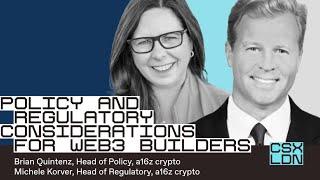 Policy and regulatory considerations for web3 builders with Michele Korver and Brian Quintenz