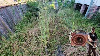 96 Year Old ELDERLY WIDOW Gets FREE Overgrown Grass Driveway LAWN MAKEOVER [EPIC TRANSFORMATION]