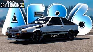 DRIFT HISTORY!  AE86 HACHIROKU HOW BECAME A LEGEND?  INTIAL D!  [CarX Drift Racing 2]