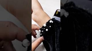 Beautiful Velvet Sleeve Design with Pearl   #sewing #shorts #ytshorts #trending