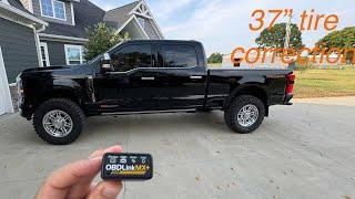 Correct tire size, check codes and truck perimeters OBD link MX+