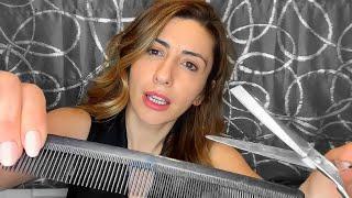 ASMR FAST HAIRCUT and COMPLETE HAIR SALON EXPERIENCE ️