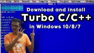 தமிழ்-How to download and install turbo C / C++ in windows 10/8/7 in tamil