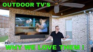 Difference between an indoor tv and Patio outdoor TV. #outdoortv #Samsungterrace #Sunbrite