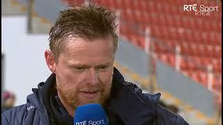 DAMIEN DUFF SPEAKS AFTER DERRY CITY V SHELBOURNE - 2024 AIRTRICITY LEAGUE OF IRELAND - RTE SPORT