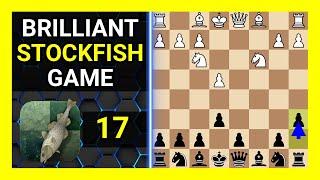 Brilliant Stockfish 17 Chess Game, Sicilian Defense, Smith-Morra Gambit, Accepted, Kan