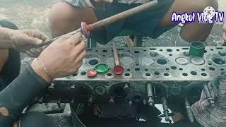 M/v eva diana@top overhauling(crane engine)