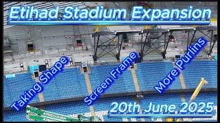 Etihad Stadium Expansion June 20th 2025 - Manchester City FC - latest progress #djidrone