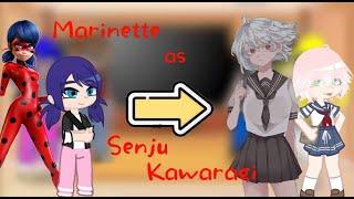 MLB reacts to Marinette as Senju Kawaragi||Gachaclub||miraculous lady bug