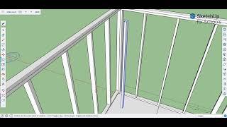 SketchUp 14 Wall Framing (California Corner), Using FLIP tool (mirror)