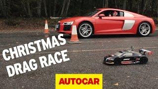 Drag Race Special | Audi R8 V10 versus R/C Audi R8 | Autocar