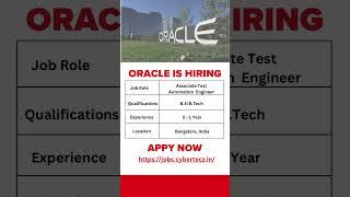 Oracle Jobs #shortsvideo #shorts #job #hiring