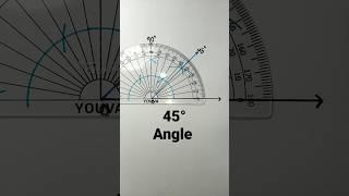 how to construct 45 degree angle using compass | 45° angle