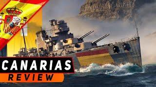 CANARIAS! НЕСЛАДКАЯ ИСПАНСКАЯ ХАЛЯВА! ОБЗОР WORLD OF WARSHIPS