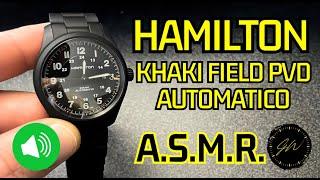 ASMR Hamilton Khaki Field automatico total black PVD 38mm #watch #swissmadewatches #hamiltonwatch