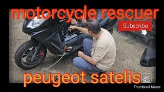 Peugeot satelis 125cc, start up attempt, fresh fuel. Interesting project so far.