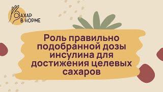 Лечение диабета. Роль правильно подобранной дозы инсулина для достижения целевых сахаров