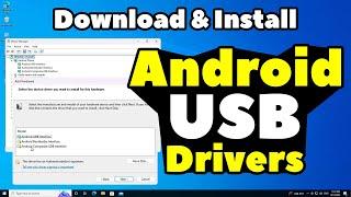 How to Download & Install Android USB Driver in Any Windows PC or Laptop