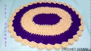 Crochet Doormat| Crochet Oval #Rug | #Crochet Pooja Aasan| Rugs |#Vinkam |#लोकरी चे विणकाम| Thalposh