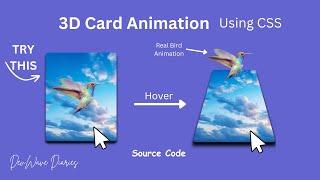 CSS Easy 3D Card Animation Hover Effects | CSS Animation Play State | CSS Animation | CSS !important