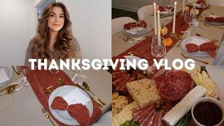 THANKSGIVING VLOG: hosting our first holiday, GRWM + vulnerable chat, blowout routine, facial & more