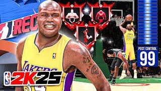 SHAQUILLE O'NEAL + 99 POST CONTROL is OVERPOWERED in the RANDOM REC (NBA 2K25)