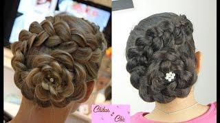 Dutch Flower Braid | Flower Bun | Updo Hairstyles