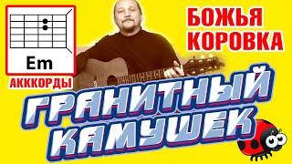 ГРАНИТНЫЙ КАМУШЕК - БОЖЬЯ КОРОВКА (ПРОСТАЯ ПЕСНЯ НА ГИТАРЕ) АККОРДЫ БЕЗ БАРРЭ + БОЙ (COVER)