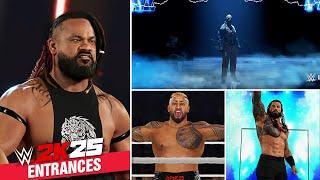 WWE 2K25 Entrances: Jacob Fatu, Solo Sikoa, Roman Reigns'22, The Rock [with music]