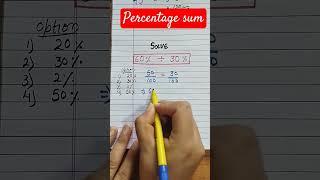 percentage sum #shorts #youtubeshorts #mathstricks #education #trending #exam #ssc #ncert
