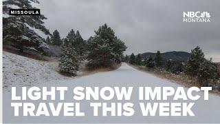 Light snow to impact travel this week, near normal temperatures