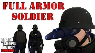 GTA 5 ONLINE *RARE* FULL ARMOR SOLDIER GLITCHED OUTFIT SOLO MALE FEMALE 1.36