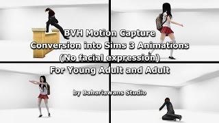 Sims 3 Animations Pack - BVH Motion Capture Conversion