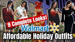 WALMART Clothing HaulNINE Complete Affordable Holiday Looks! #walmartfashion #walmart