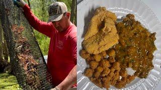 Crawfishing In The Basin W/ Kip Barras ( Catch & Cook) Part 2 Crawfish Etouffee & Fried Crawfish