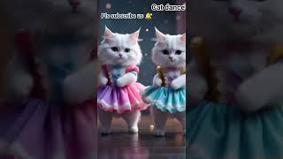 cat heart touching dance #cartoon #catlovers #catdance #funny #catdancing #catshorts