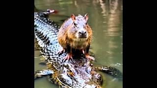 This animal walks through crocodiles like royalty  #shorts #UntouchableCreature