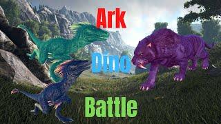 2 Raptors VS 1 Saber | Ark Dino Battle | #SHORTS