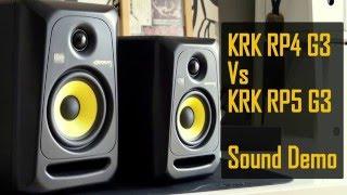 KRK Rokit RP4 G3 vs KRK Rokit RP5 G3 | Sound Demo