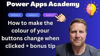 Power Apps - How to make the color of your buttons change when a button is clicked