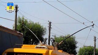 Черкаський тролейбус- Незручності через вантажівку 15.07.2016 / Cherkasy trolleybus- Inconvenience