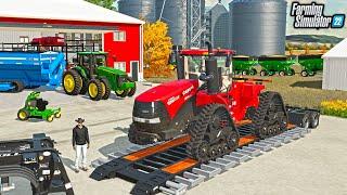 NEW CASE IH ROWTRAC SHOWS UP ON FARM! HARVEST & PLANTING WHEAT! | FS22