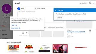 How To Fix YouTube Custom Thumbnail Error | Enable Custom Thumbnails | 2020 | Solved Issue