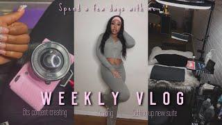 Weekly vlog | spending a few days with me (  setting up new lash tech  suite,Bts content &. More )