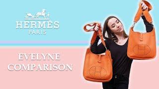 SIZE COMPARISON! Hermès Evelyne PM or GM? Mod Shots