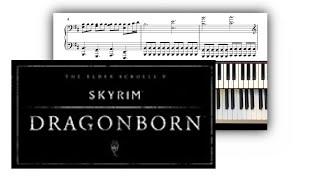 Skyrim Dragonborn (piano tutorial - разбор песни)